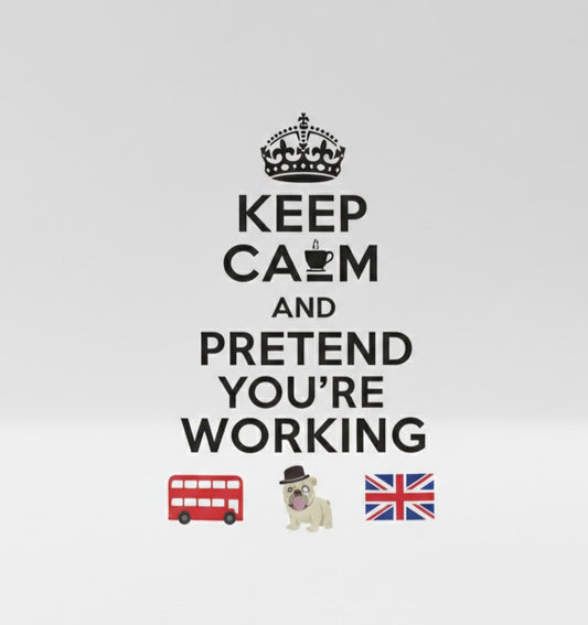 Keep Calm and Pretend You're Working mug close-up