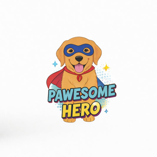 Pawsome Hero Mug artwork close-up