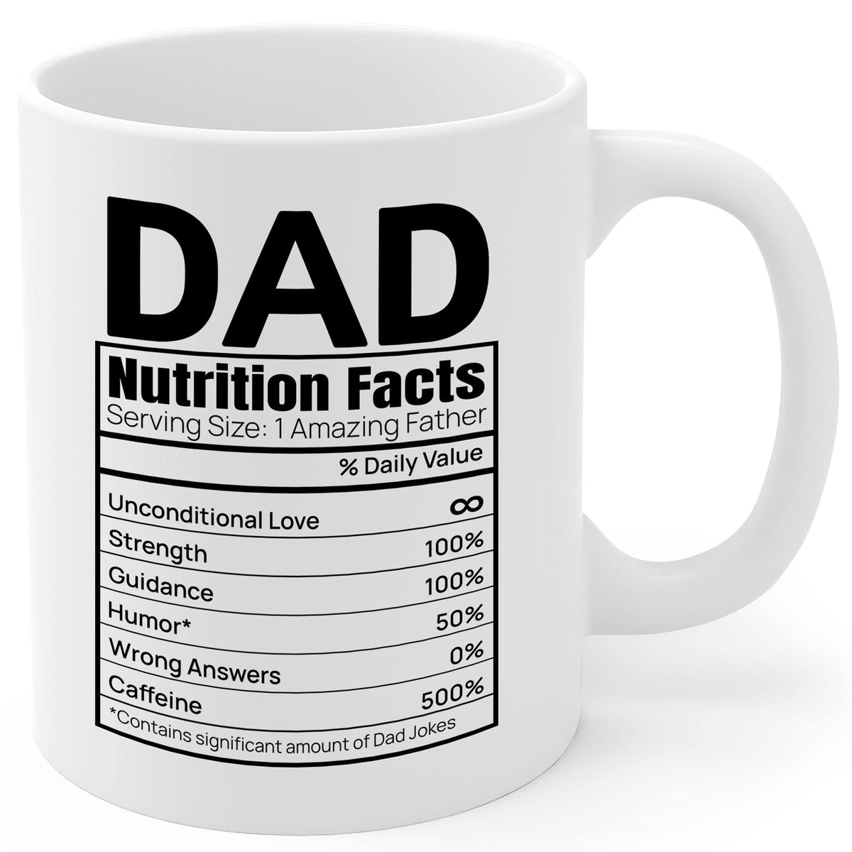 Father's Day & Dad Gifts – Dad Nutrition Facts Mug