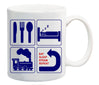 Eat Sleep Steam Repeat Trainspotter Gift Idea Mug for Train Fans