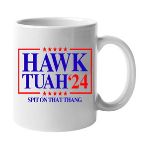 Hawk Tuah Funny Coffee Mug Spit On That Thang Thing Parody Viral Memes Humor Tea Mug Gift Idea for Men & Women