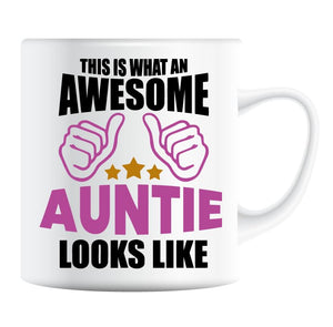 Awesome Auntie Uncle Mug Set, Christmas Xmas Parents Present