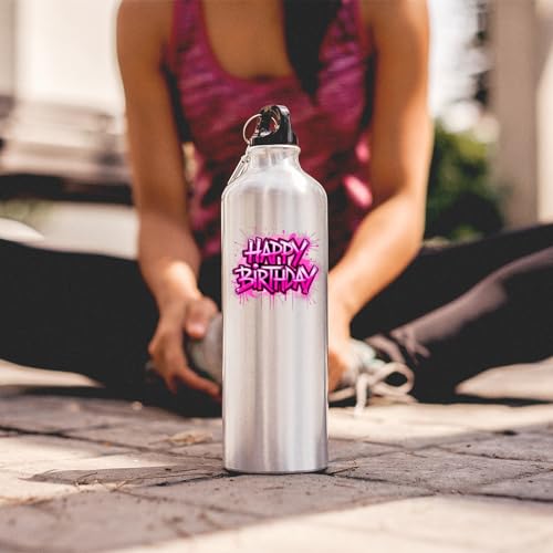 Happy Birthday Water Bottle Gift for Him or Her motivational Leakproof Reusable Sports Fun Hydration Present for Friends Kids Boyfriend Mom Dad Drink