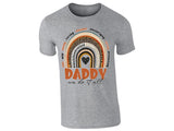 Daddy Rainbow T-Shirt for Fathers Day Positive Words Fun Wise Strong Caring Encouraging Patient Loving Protecting Heart
