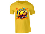 DAD T-Shirt Bold Comic Book Style Rainbow Stripes Explosion Fun Energetic Design for Birthday Present Best Daddy