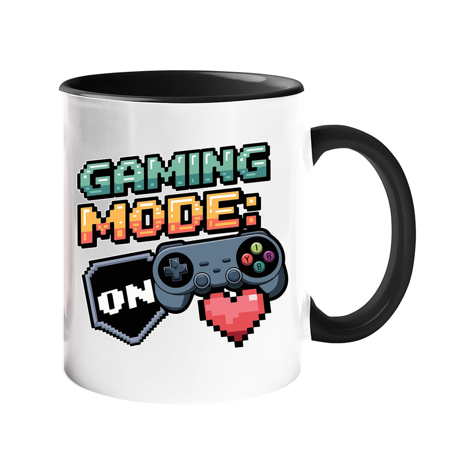 Gaming Mode ON Mug – Retro Controller Coffee Cup for Gamers, Geeks & Streamers