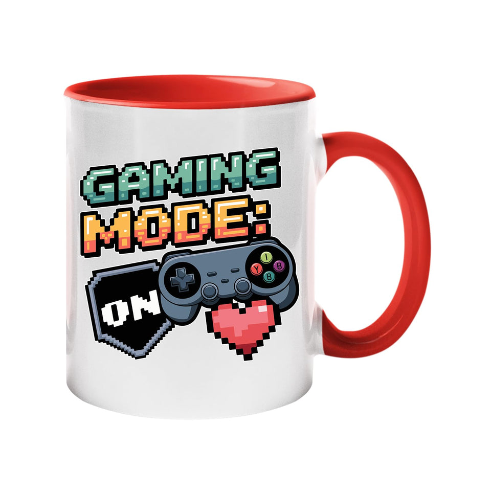Gaming Mode ON Mug – Retro Controller Coffee Cup for Gamers, Geeks & Streamers