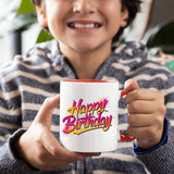 Best Happy Birthday Colour Mug – Funny Colorful Print Gift for Husband, Wife, Dad, Mum, or Partner