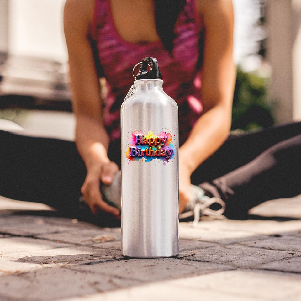 Happy Birthday Water Bottle Gift for Him or Her Leakproof Reusable Sports Bottle Fun Hydration Present for Friends Kids Coworkers Mom Dad Drink Bottle