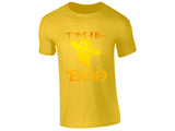 Yellow men's T-shirt with “I’m her Boo” ghost design