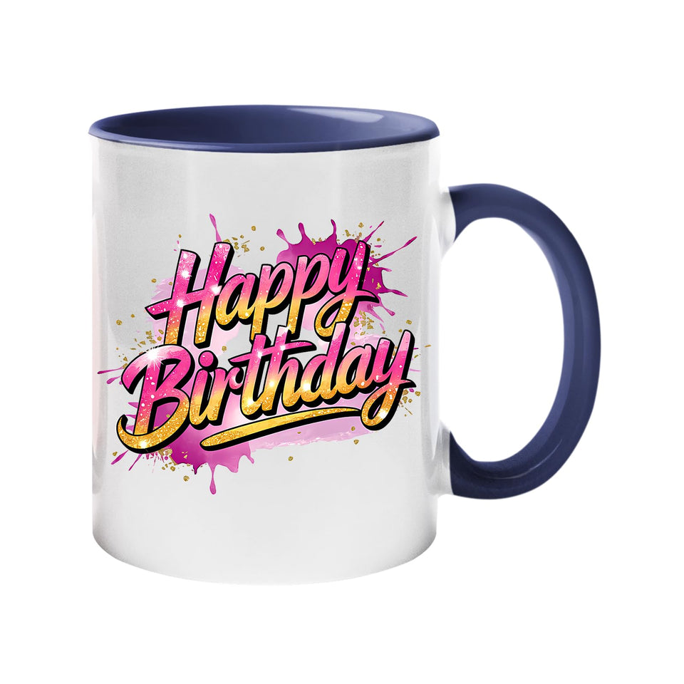 Happy Birthday Colour Mug – Fun & Colorful Gift Cup for Husband, Wife, Parents, Friends & Couples