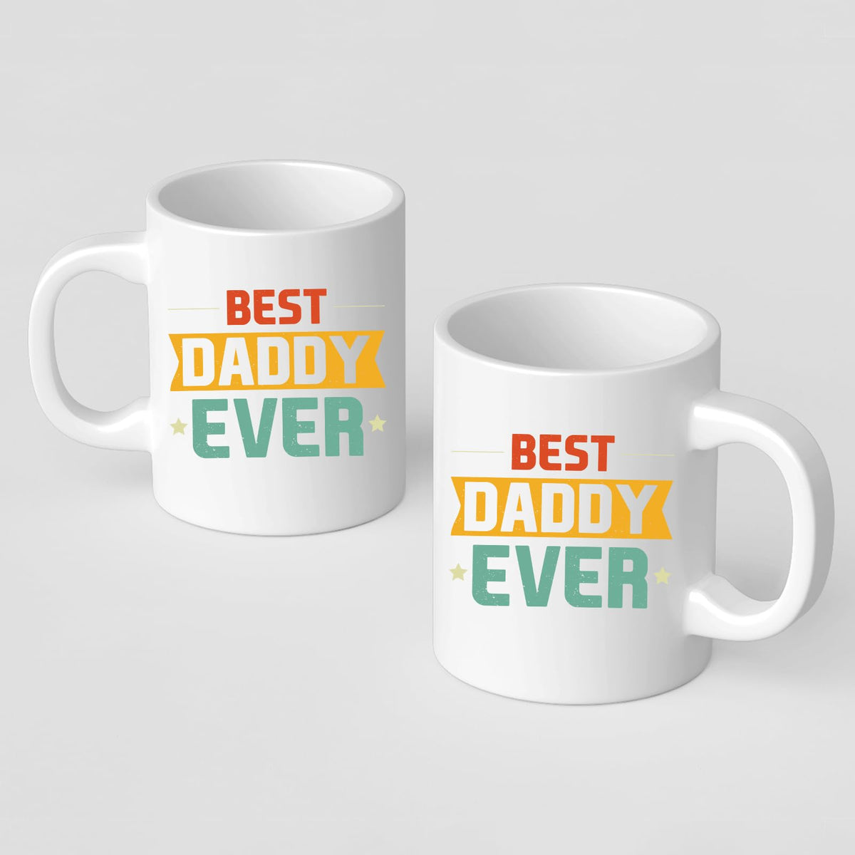 Front and back of the Best Daddy Ever retro mug