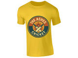 The Ashes Retro Vintage Cricket Badge Mens T-Shirt