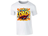 DAD T-Shirt Bold Comic Book Style Rainbow Stripes Explosion Fun Energetic Design for Birthday Present Best Daddy