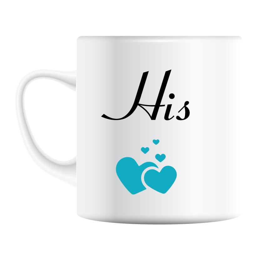 Lovely Heart Novelty Gift Mugs, Pair of His & Her's
