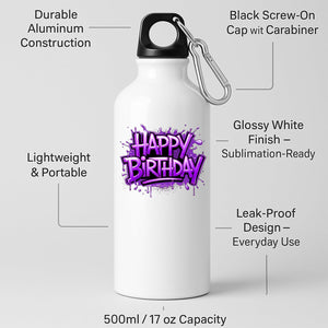 Happy Birthday Water Bottle Gift for Him or Her Leakproof Washable Sports Fun Hydration Birthday Present for Friends Kids Boyfriend Mom Dad Drink Outsider