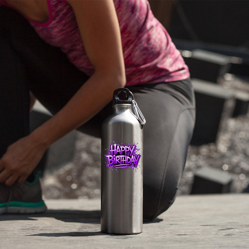 Happy Birthday Water Bottle Gift for Him or Her Leakproof Washable Sports Fun Hydration Birthday Present for Friends Kids Boyfriend Mom Dad Drink Outsider