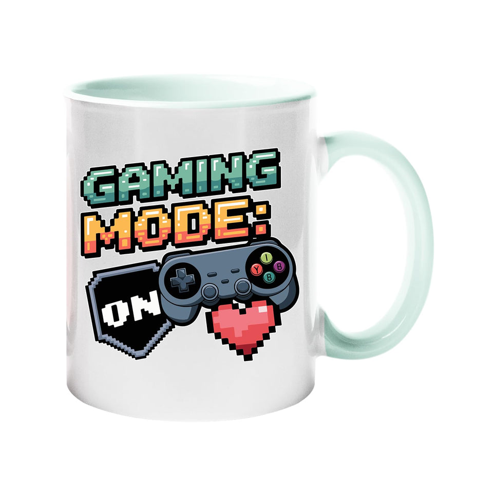 Gaming Mode ON Mug – Retro Controller Coffee Cup for Gamers, Geeks & Streamers