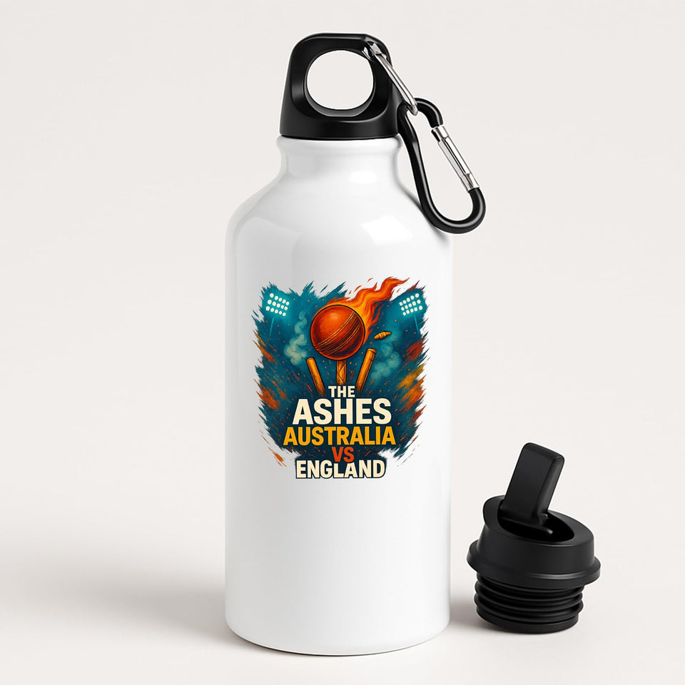 Excudo Trade LTD The Ashes Cricket Australia vs England Fiery Sports Rivalry Leakproof Stainless Steel Water Bottle ot & Cold Drinks Fan Gift Gym Travel Match Days