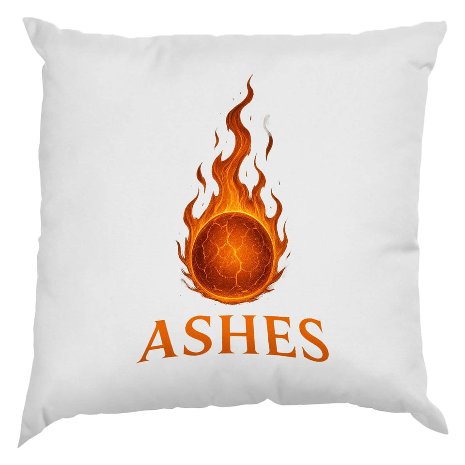Excudo Trade LTD Ashes Inspired Cricket Cushion Cover – Fiery Cricket Ball Design, 18x18 Sublimation Pillow Case – England vs Australia Rivalry Gift for Fans