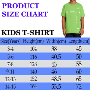 Yellow kids' T-shirt with “Trick or Treat” haunted house design