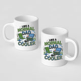 Front and back of the Like a Normal Dad But Cooler mug