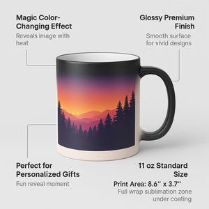 Hot water poured into the Happy Birthday pink graffiti splash colour changing mug as the design appears
