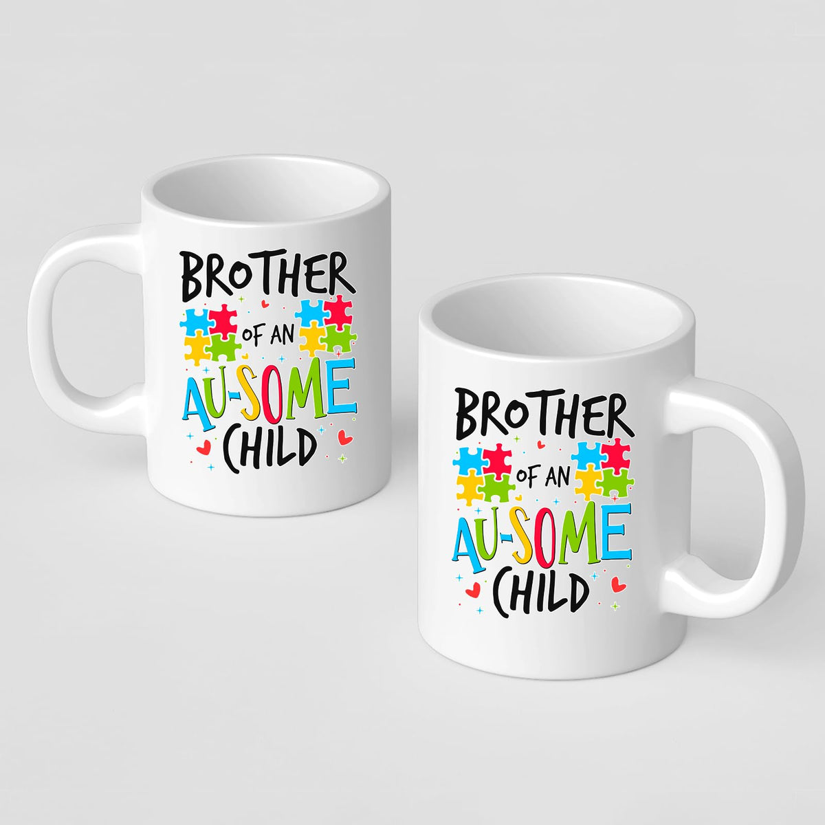 Front and back of the Brother of an Au-Some Child mug