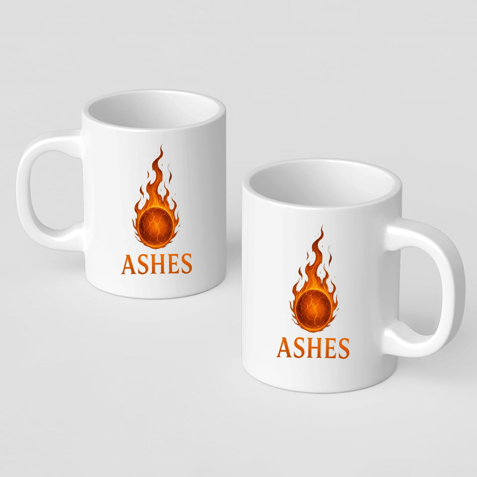 Excudo Trade LTD Ashes-Inspired Cricket Mug – Fiery Flame Ball Design Celebrating The Legendary England and Australia Test Rivalry, for Cricket Fans