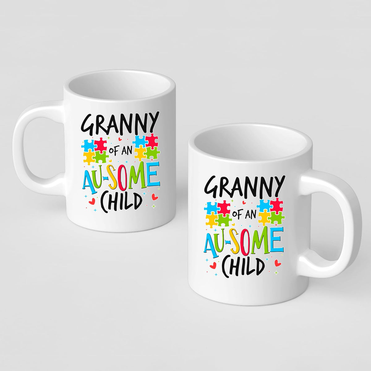 Front and back of the Granny of an Au-Some Child mug