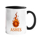 Ashes Flaming Ember Design Mug with Color Handle, Celebrating The Iconic Australia vs England Cricket Rivalry in a Bold