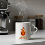 Ashes Flaming Ember Design Heart-Handle Mug Celebrating The Classic Australia vs England Cricket Rivalry with a Bold and Stylish Look