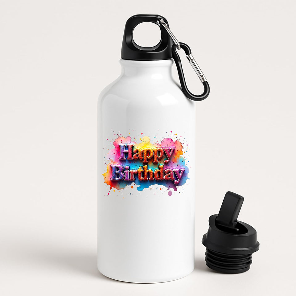 Happy Birthday Water Bottle Gift for Him or Her Leakproof Reusable Sports Bottle Fun Hydration Present for Friends Kids Coworkers Mom Dad Drink Bottle