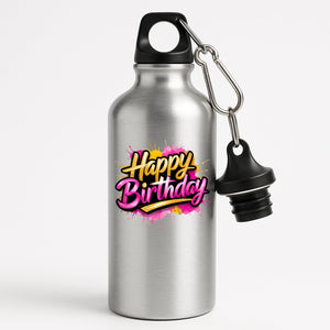 Happy Birthday Water Bottle Portable Fun Present Gift Birthday for Him Her or Kids Drink for School Travel Tour Gym fitness lover or outsider Office Work Leakproof Washable