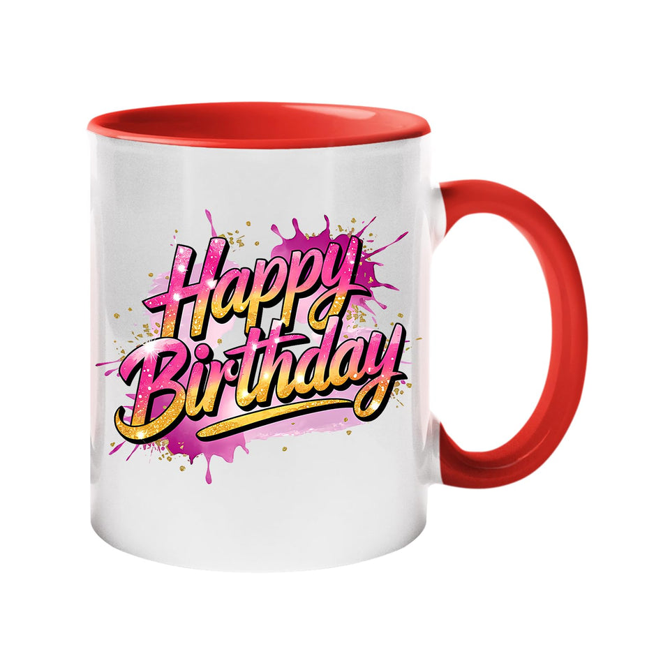 Happy Birthday Colour Mug – Fun & Colorful Gift Cup for Husband, Wife, Parents, Friends & Couples