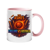 Excudo Trade LTD The Ashes Cricket England Vs Australia Sports Rivalry Color Handle Inside Mug Match Ceramic Cup Gift for Fans & Players Daily Use