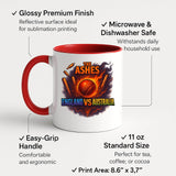 Excudo Trade LTD The Ashes Cricket England Vs Australia Sports Rivalry Color Handle Inside Mug Match Ceramic Cup Gift for Fans & Players Daily Use