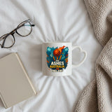Excudo Trade LTD The Ashes Burning Ball Australia vs England Rivalry Cricket Heart-Shaped Handle Mug Fiery Design Gift Fans Couples Coffee Cup Home Decor Couples