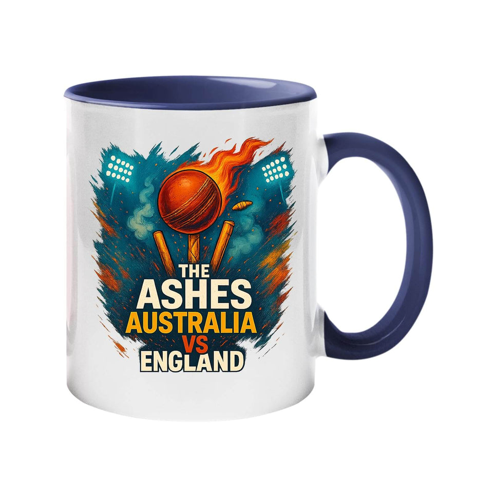 Excudo Trade LTD The Ashes Cricket Australia vs England Sports Rivalry Color Handle Inside Mug Match Ceramic Cup Gift for Fans & Players Daily Use