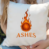 Excudo Trade LTD Ashes Inspired Cricket Cushion Cover – Fiery Cricket Ball Design, 18x18 Sublimation Pillow Case – England vs Australia Rivalry Gift for Fans
