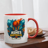 Excudo Trade LTD The Ashes Cricket Australia vs England Sports Rivalry Color Handle Inside Mug Match Ceramic Cup Gift for Fans & Players Daily Use