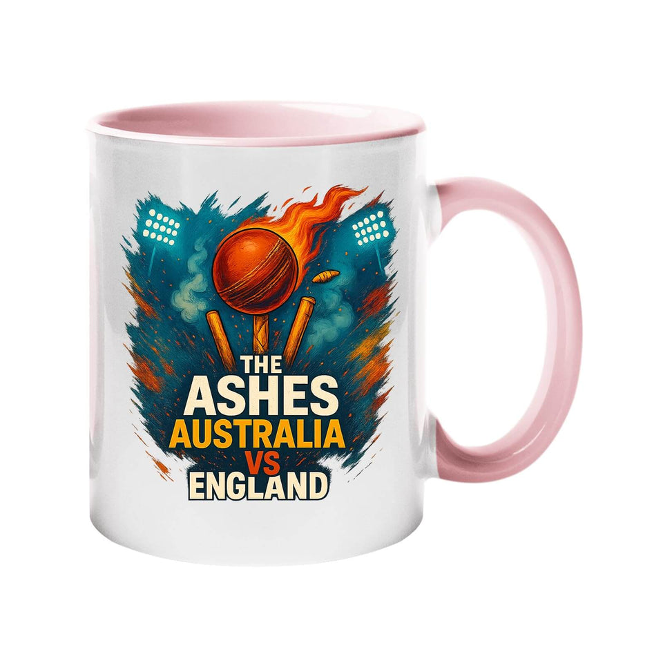 Excudo Trade LTD The Ashes Cricket Australia vs England Sports Rivalry Color Handle Inside Mug Match Ceramic Cup Gift for Fans & Players Daily Use