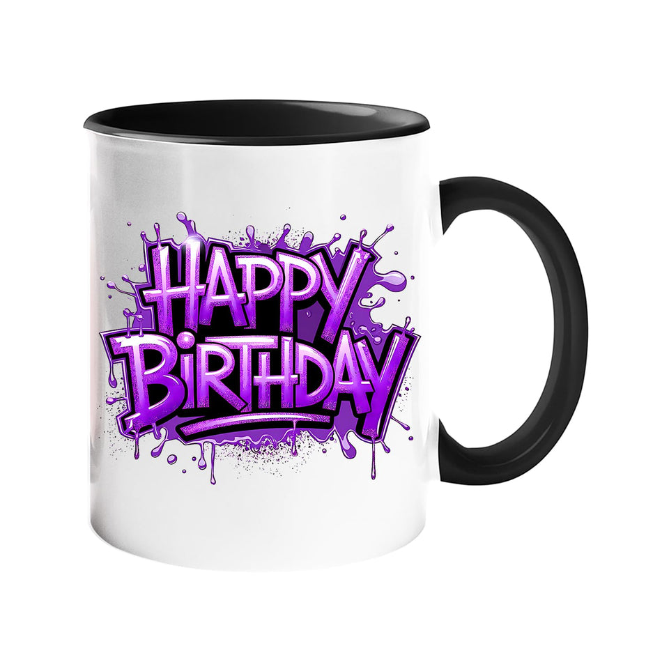 Happy Birthday Colour Mug 2025 – 50% More Fun with Colorful Print | Ceramic Coffee Cup