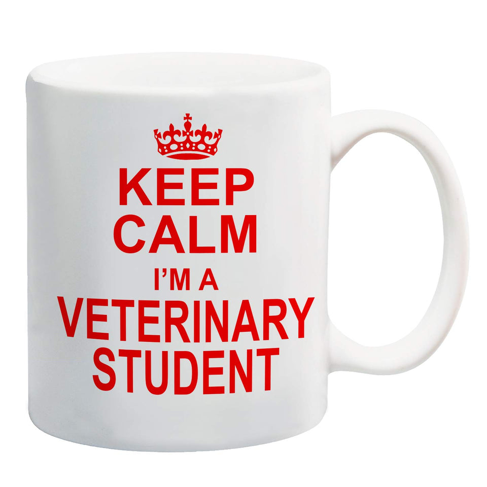 Keep Calm I'm A Veterinary Student Red Mug Gift Present Vet University