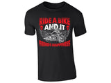 Brings Happiness T-Shirt Mens Winged Motorcycle Skull Graphic Biker Enthusiasts Ride a Bike Cool Rider Shirt Party Wear Style