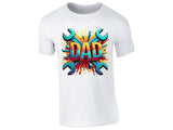DAD Mechanic T-Shirt Fathers Day Celebration Life Wrench Garage Legendary Fixes Everything Lover Birthday Gift Party Style Soft