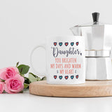Daughter Gifts from Mum Daughter Birthday Gifts - Graduation Christmas Gifts for Daughter, 350ml Ceramic Coffee Mug Special Daughter Gifts for Girls