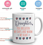 Daughter Gifts from Mum Daughter Birthday Gifts - Graduation Christmas Gifts for Daughter, 350ml Ceramic Coffee Mug Special Daughter Gifts for Girls