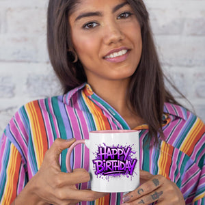 Happy Birthday Colour Mug 2025 – 50% More Fun with Colorful Print | Ceramic Coffee Cup