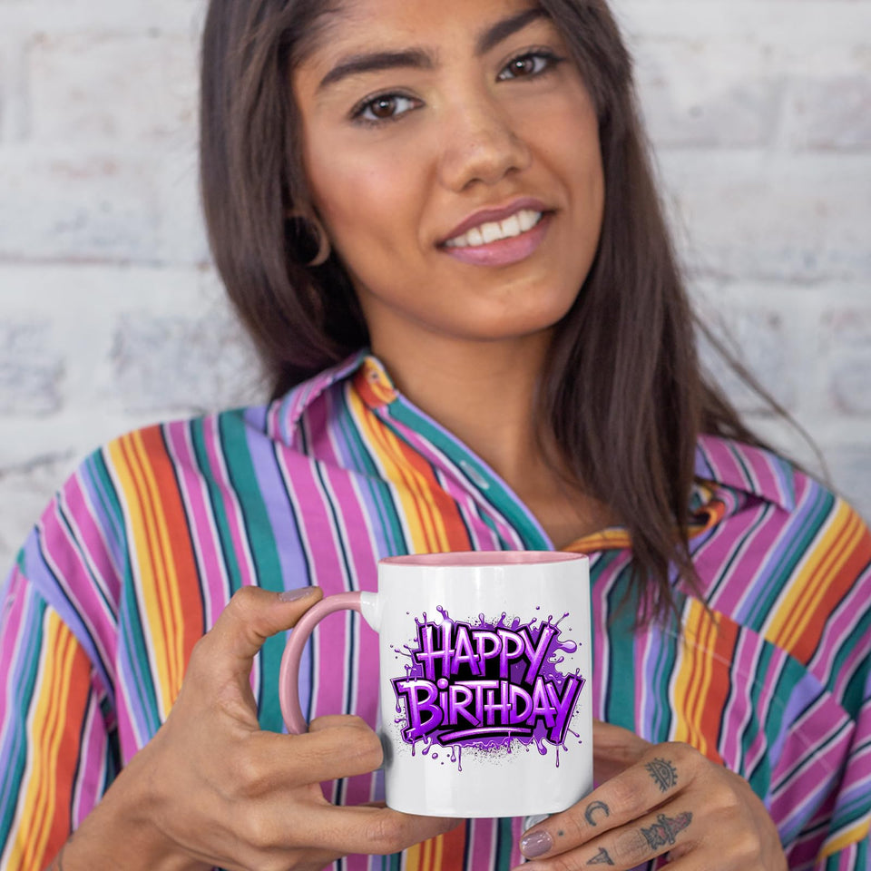 Happy Birthday Colour Mug 2025 – 50% More Fun with Colorful Print | Ceramic Coffee Cup